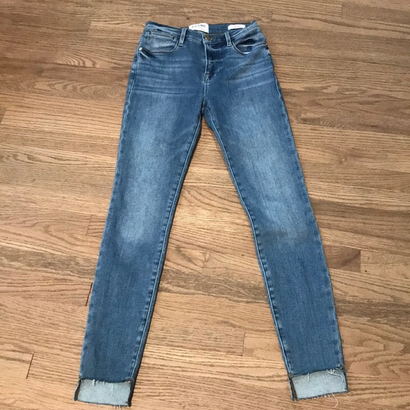 FRAME Le High Skinny Raw-Edge Stagger In Westways - Picture 4 of 8